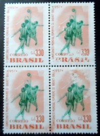 Quadra de selos comemorativos de 1957 - C 393 A N