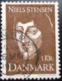 Selo postal da Dinamarca de 1969 Niels Stensen