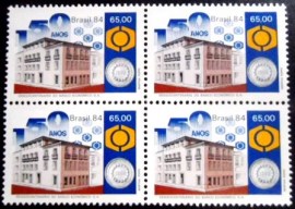 Quadra de selos do Brasil de 1984 Banco Econômico