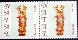 Par de selos postais do Brasil de 1983  N.S. dos Anjos