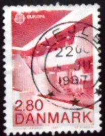 Selo postal da Dinamarca de 1987 C.E.P.T.Modern architecture