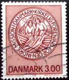 Selo postal da Dinamarca de 1987 Mission association