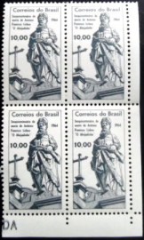 Quadra de selos postais do Brasil de 1964 Aleijadinho