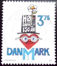 Selo postal da Dinamarca de 1994 Teacher