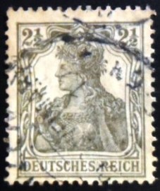 Selo postal da Alemanha Reich de 1916 Germania 2½