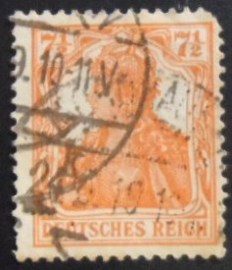 Selo postal da Alemanha Reich de 1916 Germania 7½