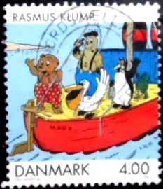 Selo postal da Dinamarca de 2002 Rasmus Klump