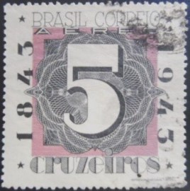 Selo postal AÉREO do Brasil de 1942 - A 50 U