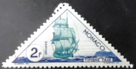 Selo postal de Monaco de 1953 Sailing Ship