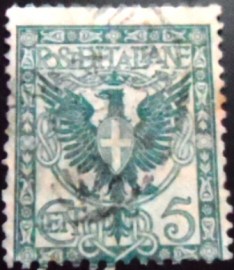 Selo postal da Itália de 1901 Eagle and ornaments 5