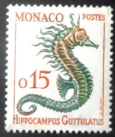Selo postal de Mônaco de 1960 Long-snouted Seahorse
