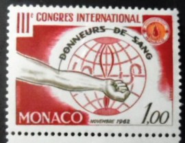 Selo postal de Monaco de 1962 International Congress of Blood Donors