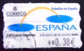 Selo postal da Espanha de 2000 Expo 2000 Hannover 38