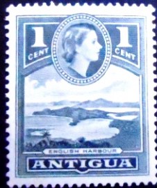 Selo postal de Antigua de 1953 English Harbour