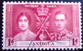 Selo de Antigua de 1937 King George VI and Queen Elizabeth
