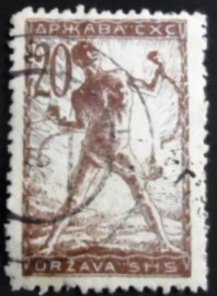 Selo postal da Eslovênia de 1919 Chain Breaker