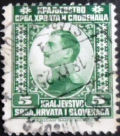 Selo postal da Eslovênia de 1921 Crown Prince Alexander