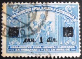 Selo postal do Estado os Eslovenos de 1922 Crown overprint