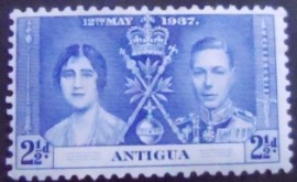 Selo de Antigua de 1937 King George VI and Queen Elizabeth 2½