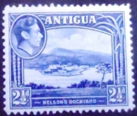 Selo postal de Antigua de 1938 Nelson's Dockyard