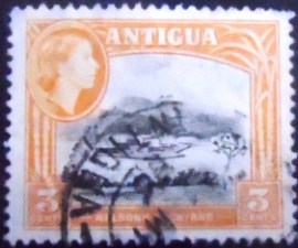 Selo postal de Antigua de 1953 Nelson Dockyard 3