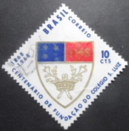 Selo postal do Brasil de 1968 Colégio São Luiz
