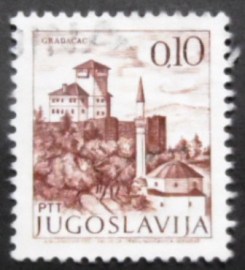 Selo postal da Iugoslávia de 1972 Old Town Gradacac