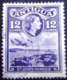 Selo postal de Antigua de 1953 St. John's Harbour