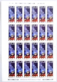 Folha completa de selos postais do Brasil de 1988  ANSAT 10