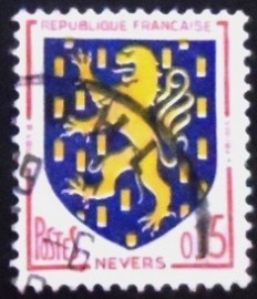 Selo postal da França de 1962 Nevers