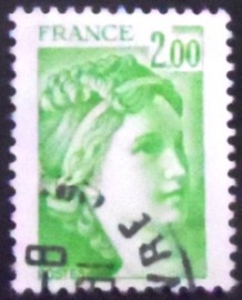 Selo postal da França 1978 Sabine 2