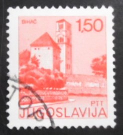 Selo postal da Iugoslávia de 1976 Church Bihac