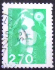 Selo postal da França de 1999 Marianne of Briat 2,70 A