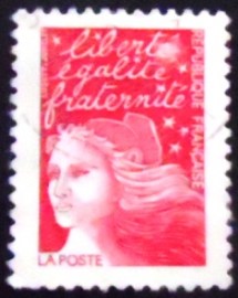 Selo postal da França de 1997 Marianne type Luquet