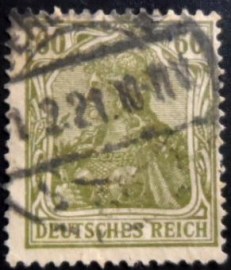 Selo postal da Alemanha Reich de 1920 Germania 60
