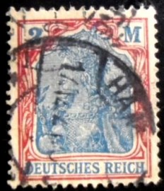Selo postal da Alemanha Reich de 1920 Germania 2