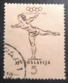 Selo postal da Iugoslávia de 1952 Gymnastics