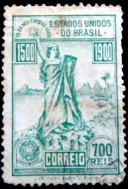 Selo postal do Brasil de 1900 Descobrimento
