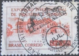 Selo postal do Brasil  de 1948 Exposição Quitandinha NCC