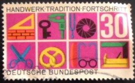 Selo postal da Alemanha de 1968 Symbols of various crafts