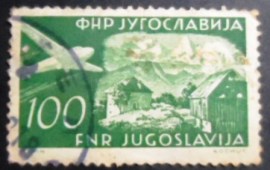 Selo postal da Iugoslávia de 1951 Gozd-Martuljak