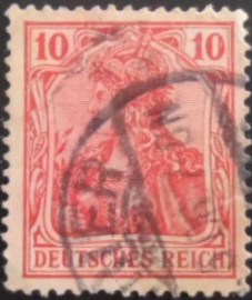 Selo postal da Alemanha Reich de 1915 Germania 10 IId