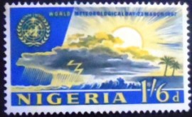 Selo postal da Nigéria de 1967 Sun Rain Coast