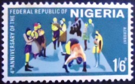 Selo postal da Nigéria de 1967 Acrobat