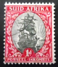 Selo postal da África do Sul de 1926 Van Riebeeck's Ship Suid