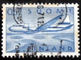 Selo postal da Finlândia de 1970 Aircraft Convair 440