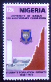 Selo postal da Nigéria de 1973 Emblem, Graph