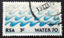 Selo postal da África do Sul de 1970 Waves symbol