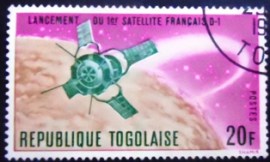 Selo postal do Togo de 1967 Satellite D-1