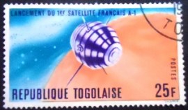 Selo postal do Togo de 1967 Satellite A-1